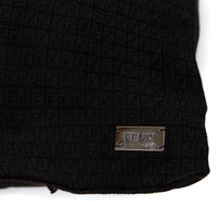 Coussin carré à motif répétitif - Noir