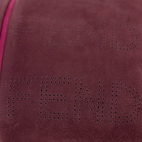 Coussin rectangulaire en cuir à rayure - Bordeaux