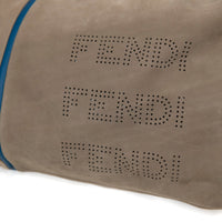 Coussin en velours bande verticale - Marron Clair