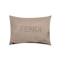 Coussin en cuir perforé - Beige