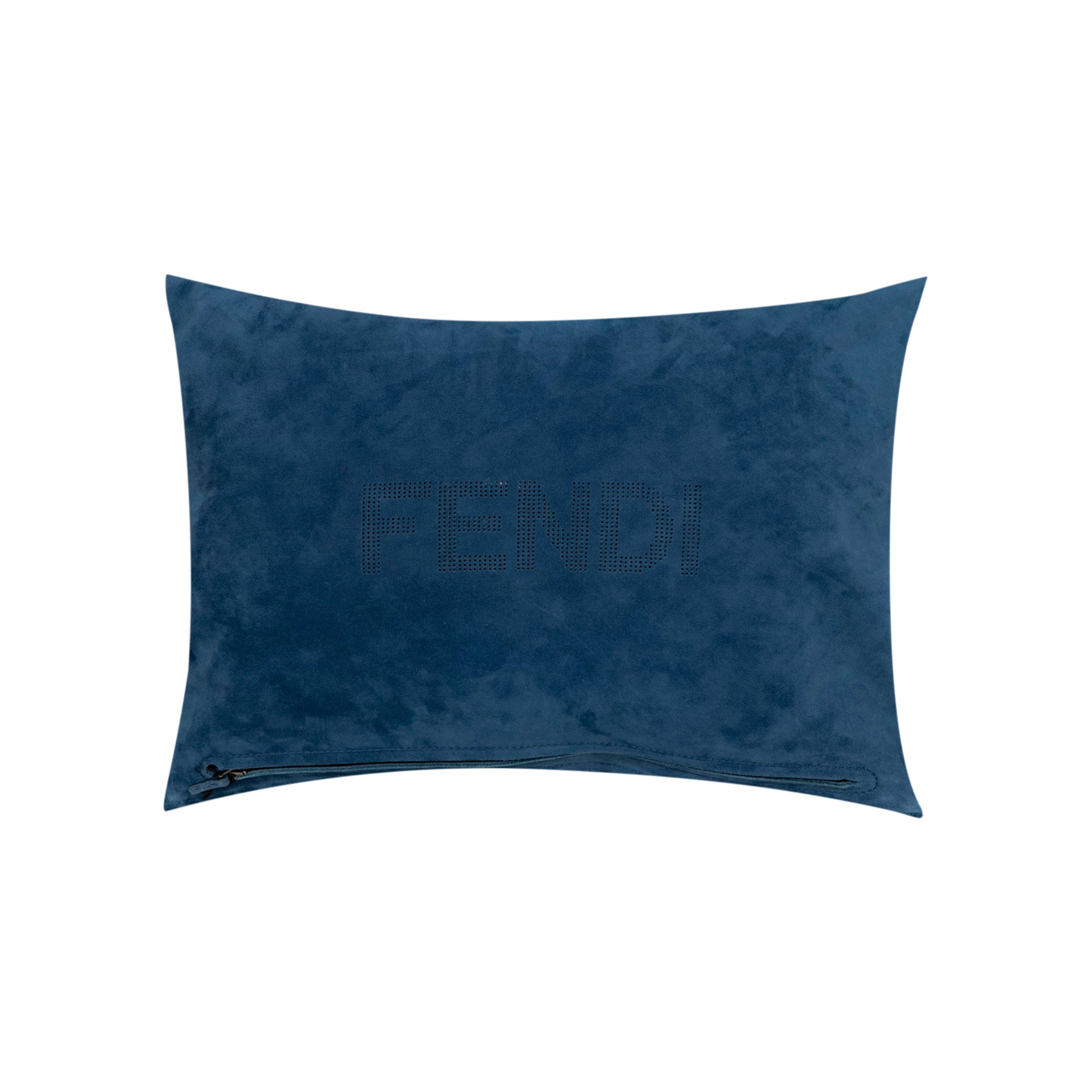 Coussin rectangulaire en velours embossé - Bleu Foncé
