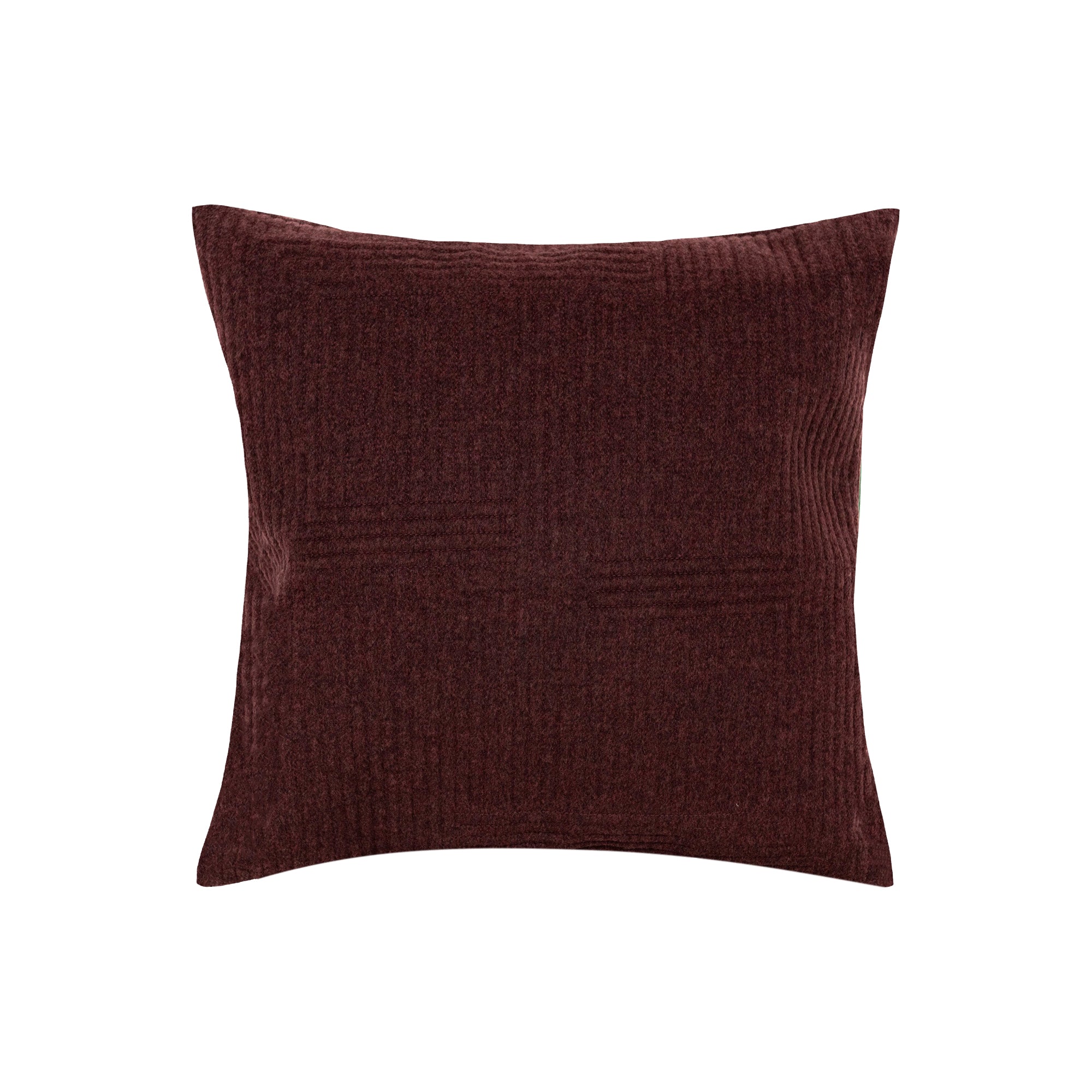 Coussin décoratif en velours côtelé - Marron