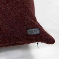 Coussin décoratif en velours côtelé - Marron