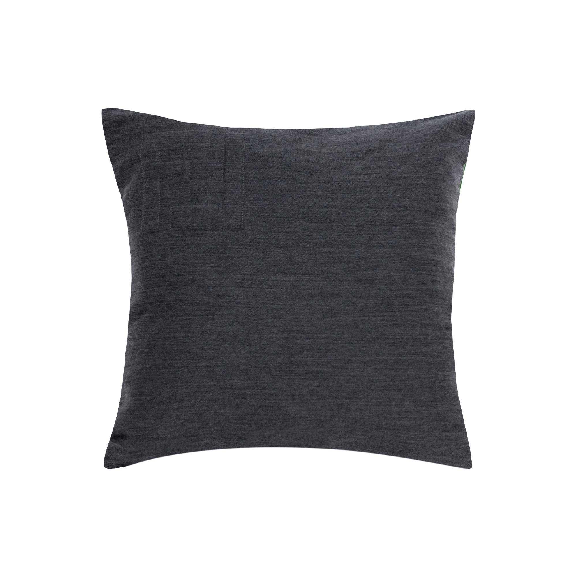 Coussin en laine mélangée géométriques - Gris Foncé