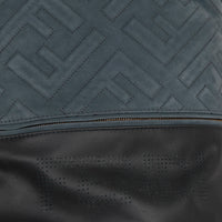 Coussin bicolore en cuir - Vert & Noir