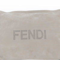 Coussin rectangulaire en cuir à rayures - Bleu & Vert