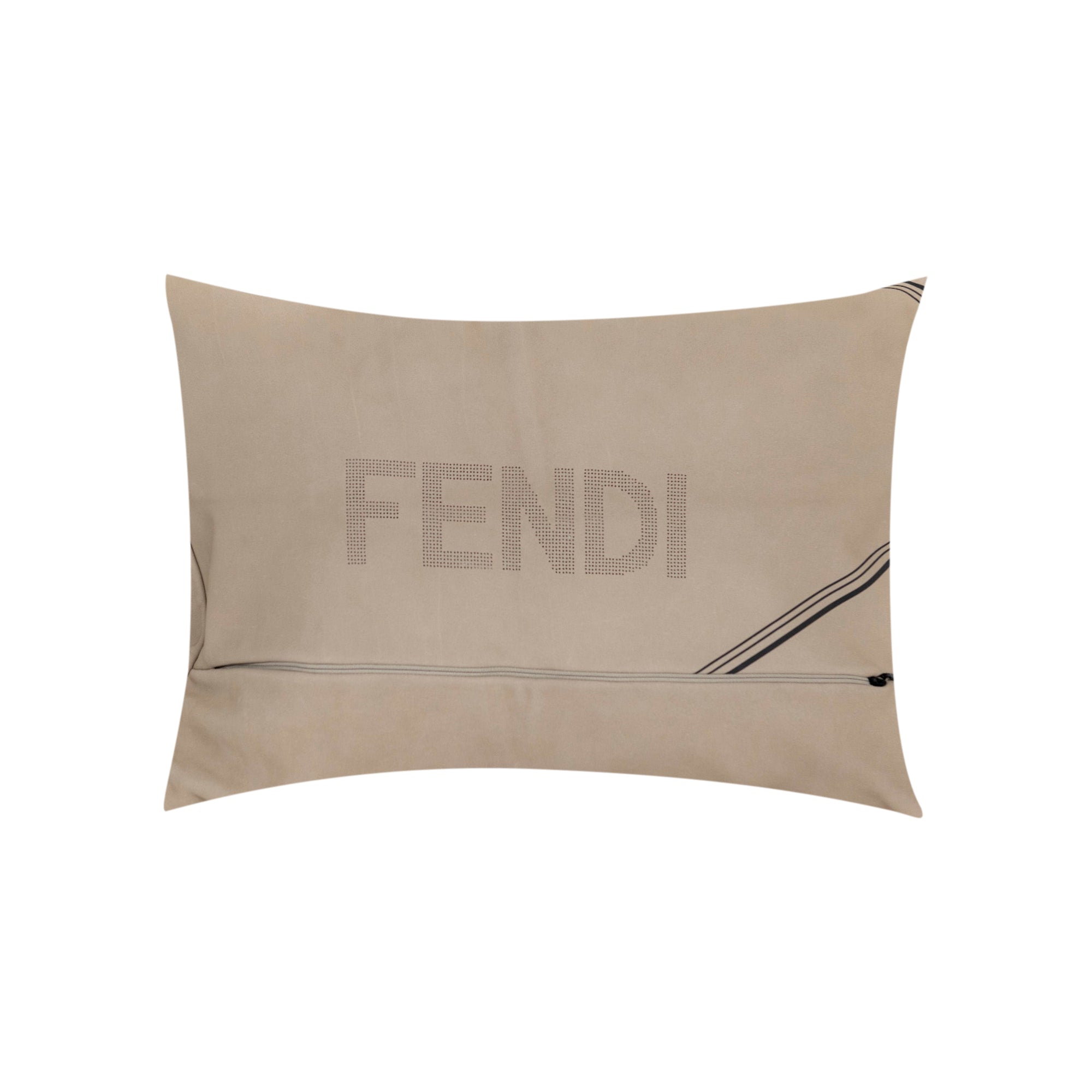 Coussin rectangulaire en cuir - Taupe