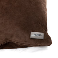 Coussin carré en velours - Marron