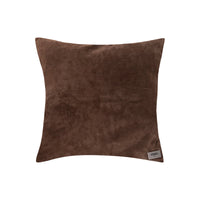 Coussin carré en velours - Marron
