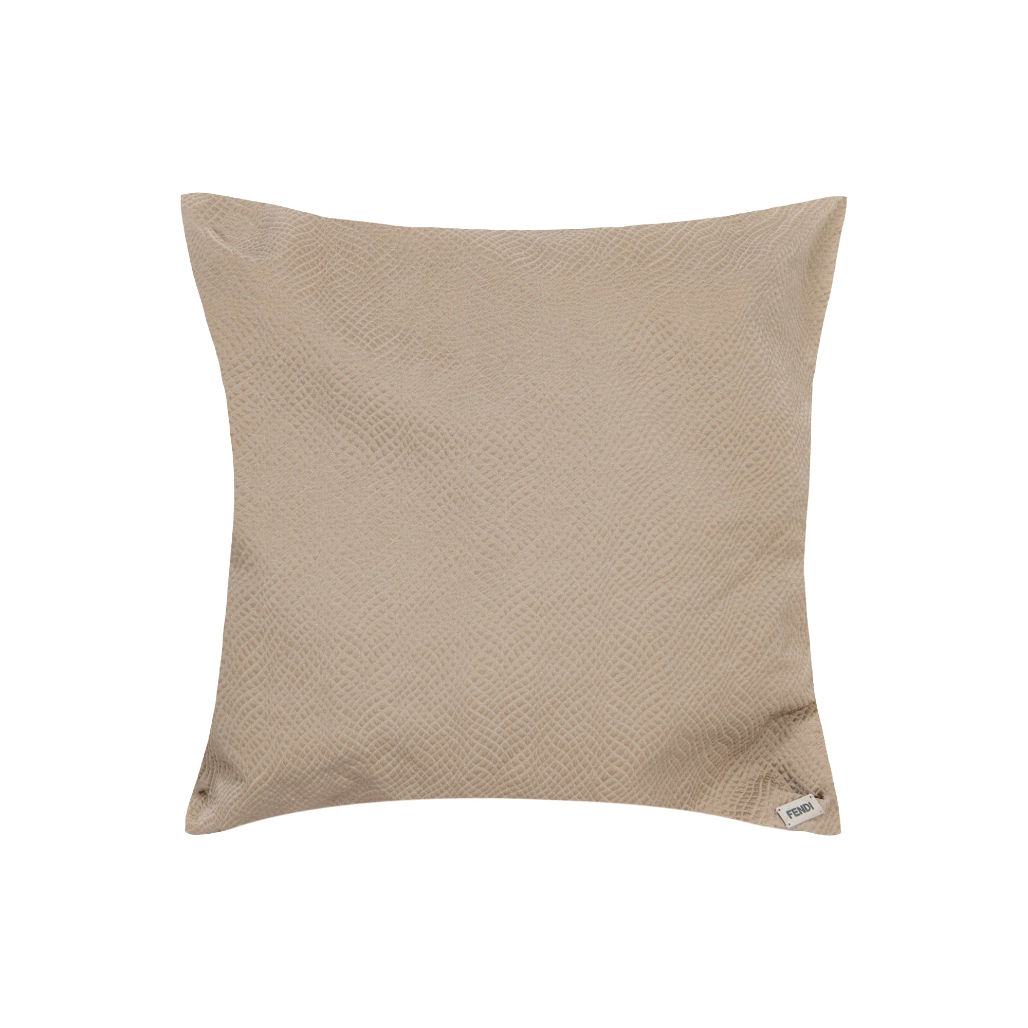 Coussin décoratif en coton texturé - Marron Clair