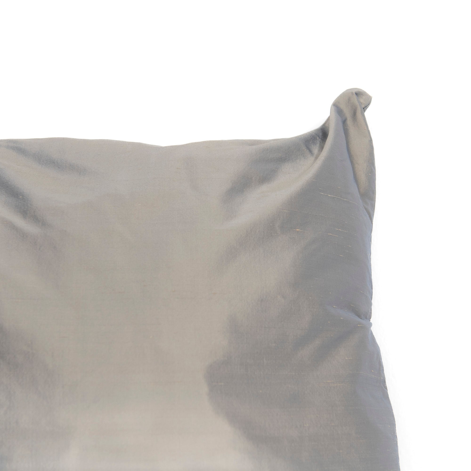 Coussin en soie froissée - Gris Clair