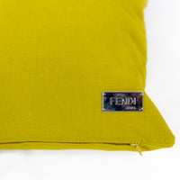 Coussin décoratif à texture visible - Jaune Vif