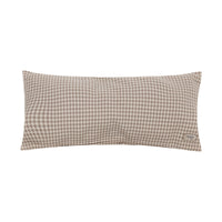 Coussin à motif pied-de-poule - Beige & Marron Foncé