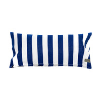 Coussin décoratif à rayures épaisses - Cobalt & Blanc