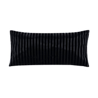 Coussin rectangulaire à rayures - Noir