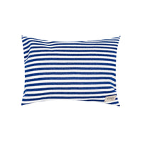 Coussin à rayures horizontales - Bleu & Blanc