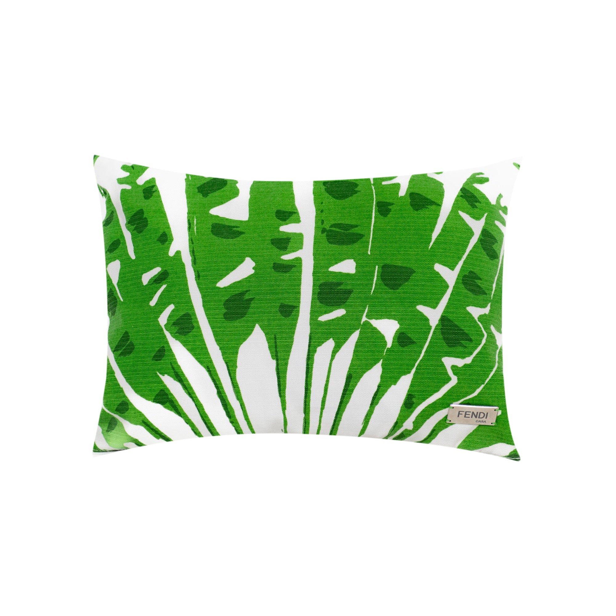 Coussin rectangulaire à motif tropical - Vert