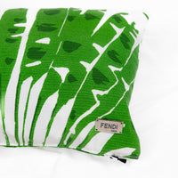 Coussin rectangulaire à motif tropical - Vert
