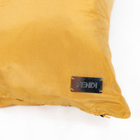 Coussin décoratif en soie - Jaune Moutarde