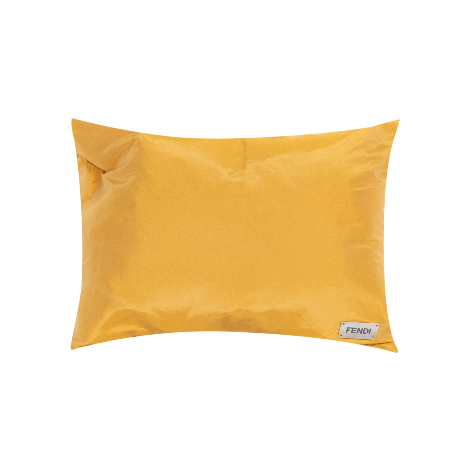 Coussin décoratif en soie - Jaune Moutarde