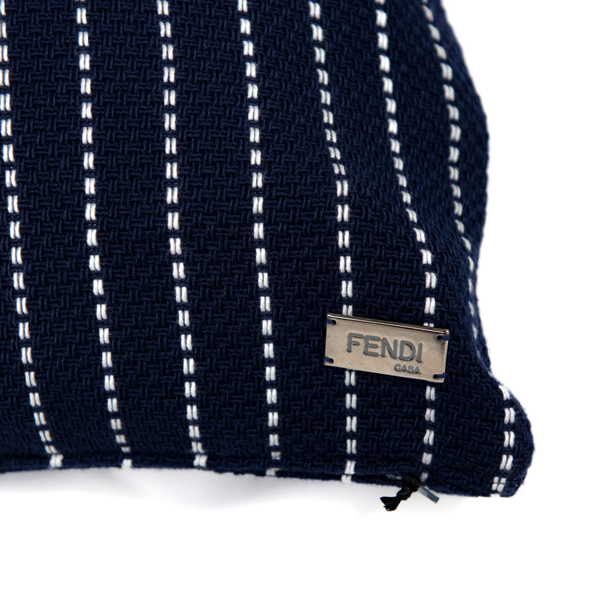Coussin rectangulaire à motif de tirets - Bleu Marine