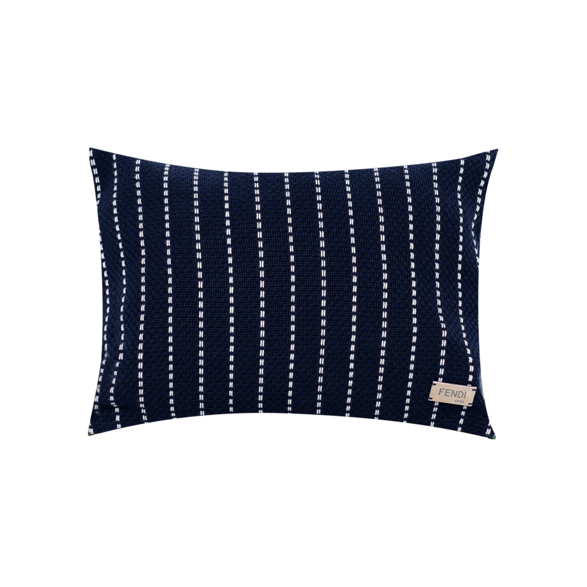 Coussin rectangulaire à motif de tirets - Bleu Marine