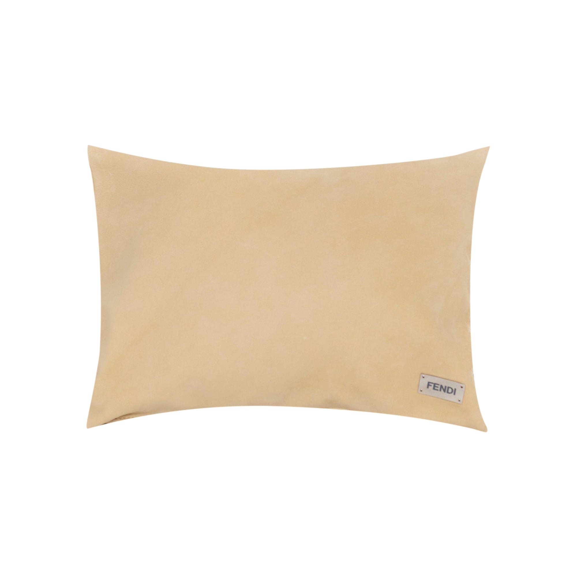 Coussin en cuir suédé rectangulaire - Tan