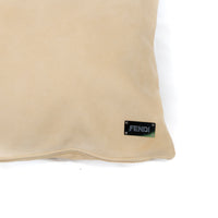 Coussin en cuir suédé rectangulaire - Tan