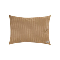 Coussin rectangulaire en laine à rayures - Blanc