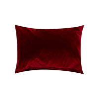 Coussin en velours soyeux - Rouge Foncé