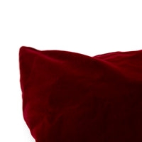 Coussin en velours soyeux - Rouge Foncé