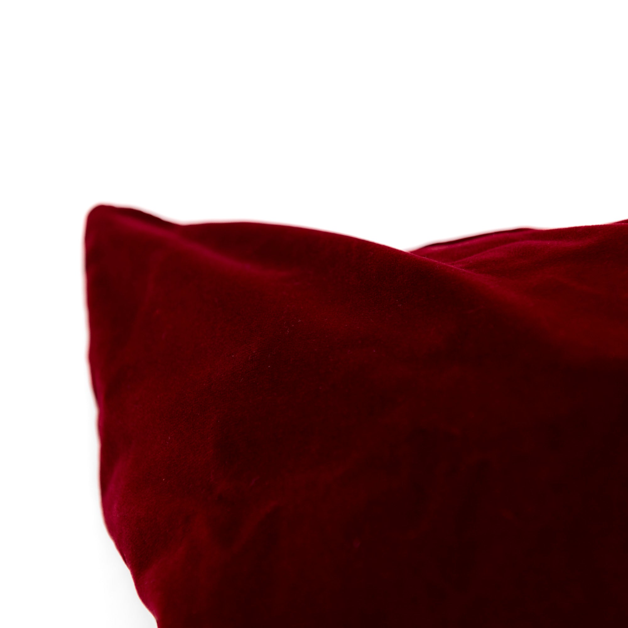 Coussin en velours soyeux - Rouge Foncé