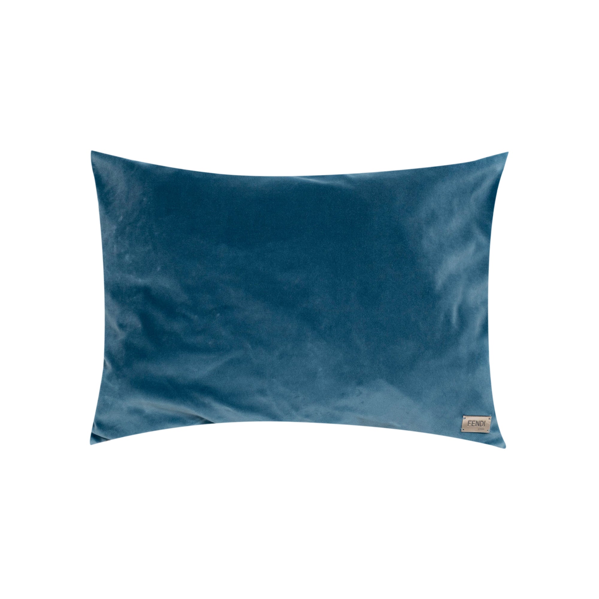 Coussin rectangulaire velouté - Bleu