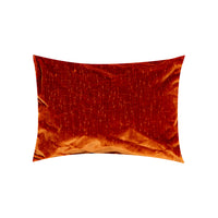 Coussin en coton brillant motif - Orange