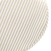 Coussin en tissu rayé à texture subtileé - Vert & Blanc