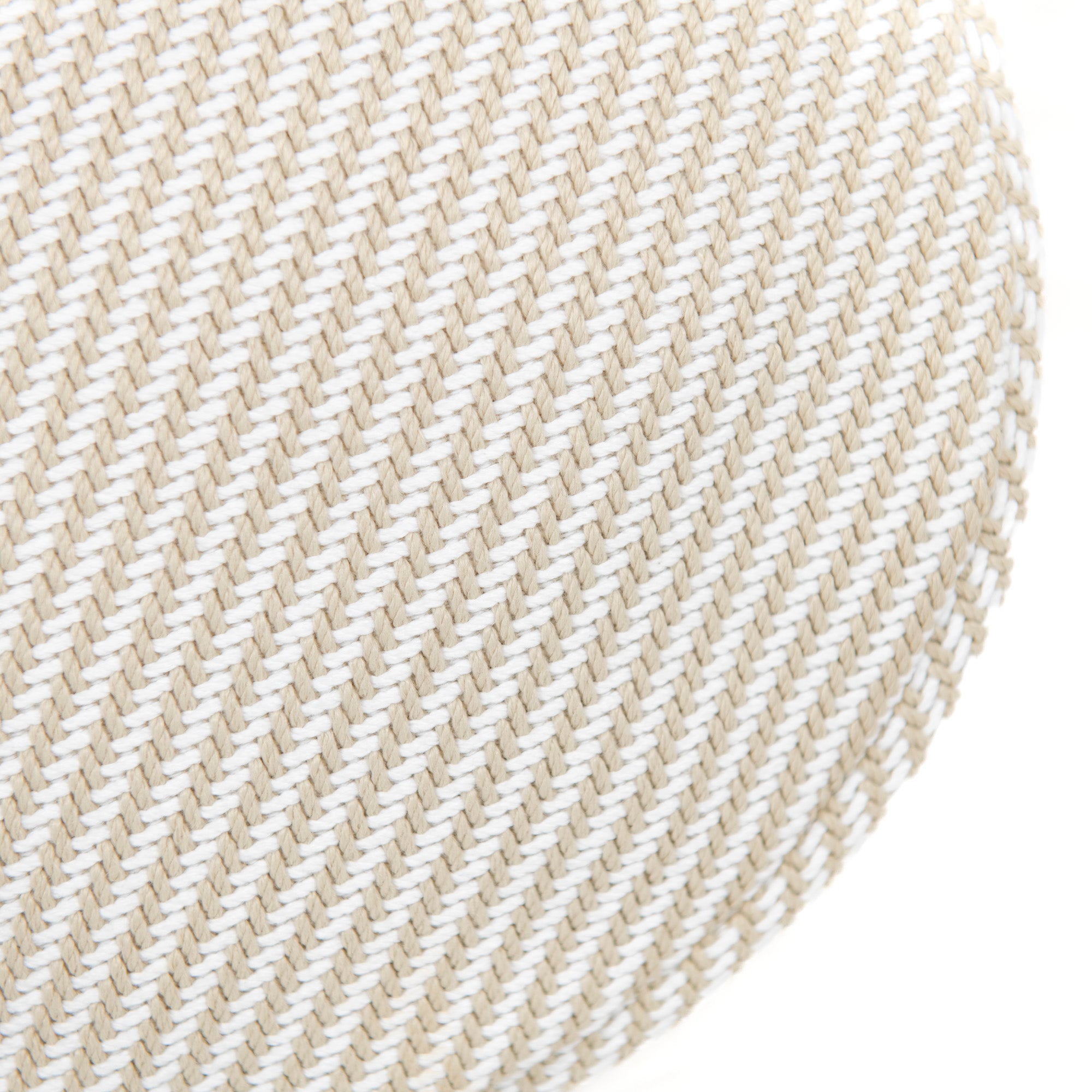 Coussin en tissu rayé à texture subtileé - Vert & Blanc
