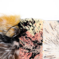 Décoration murale en bois et fourrure - Multicolore