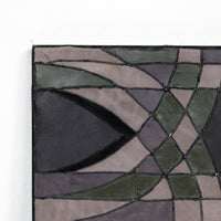 Décoration murale en cuir - Gris & Vert & Noir