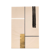 Décoration murale géométrique en accents dorés - Beige