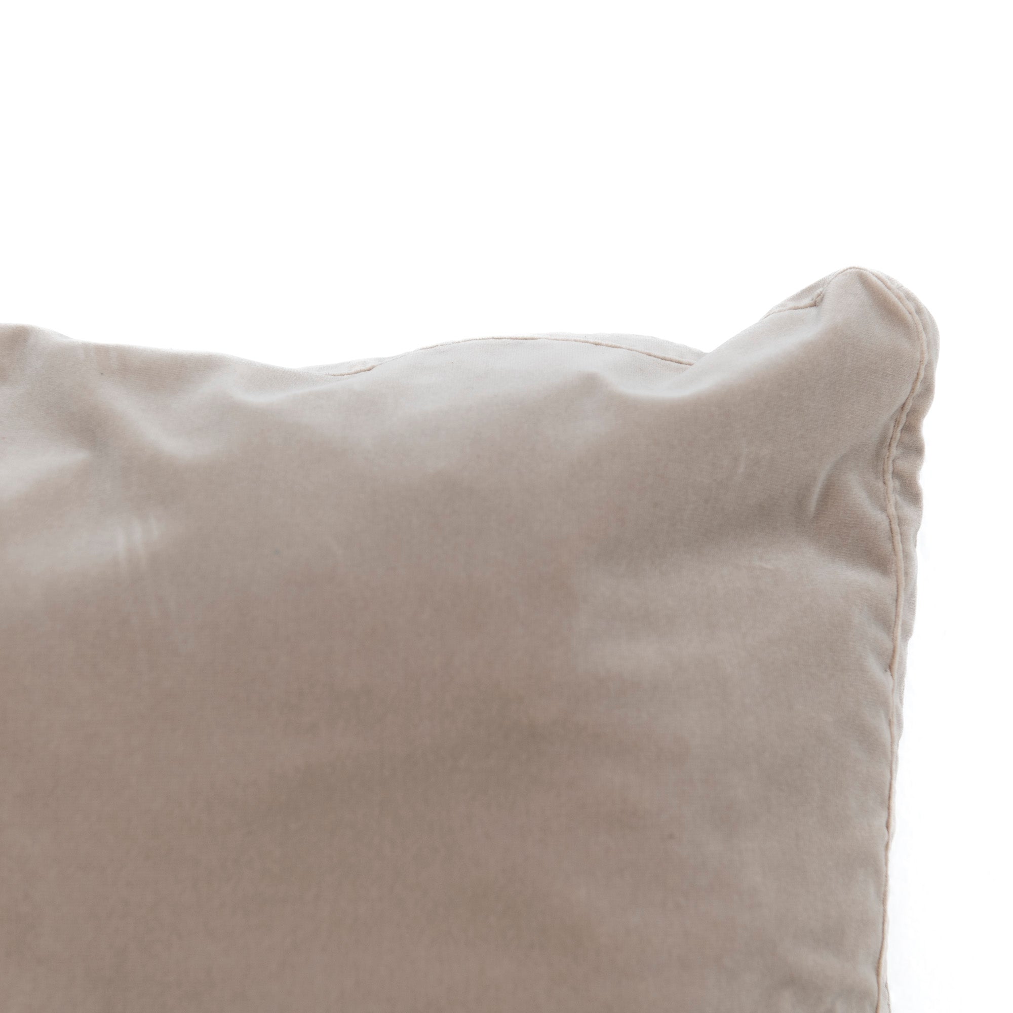 Coussin effet velours - Beige