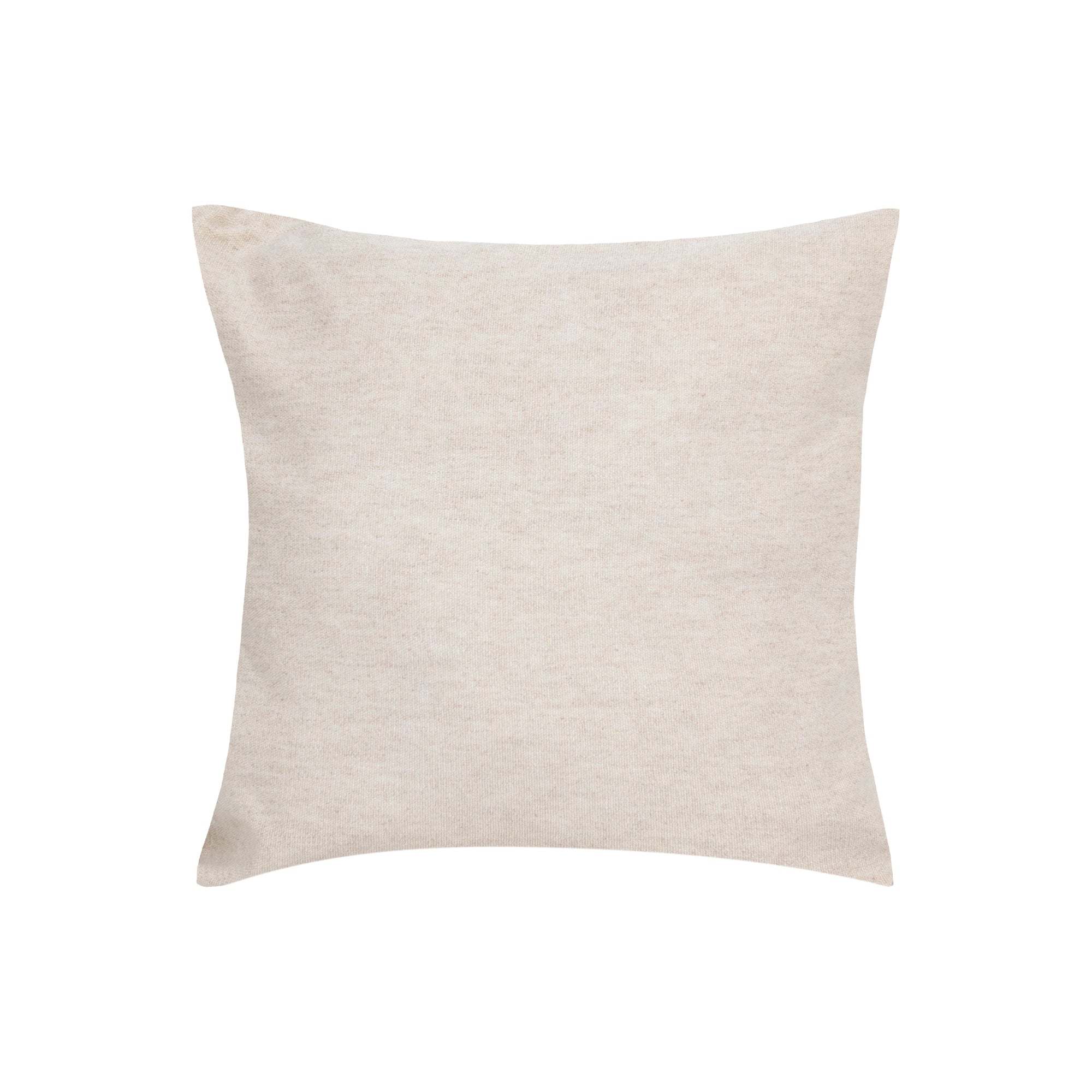 Coussin tissé texturé en coton - Beige Clair
