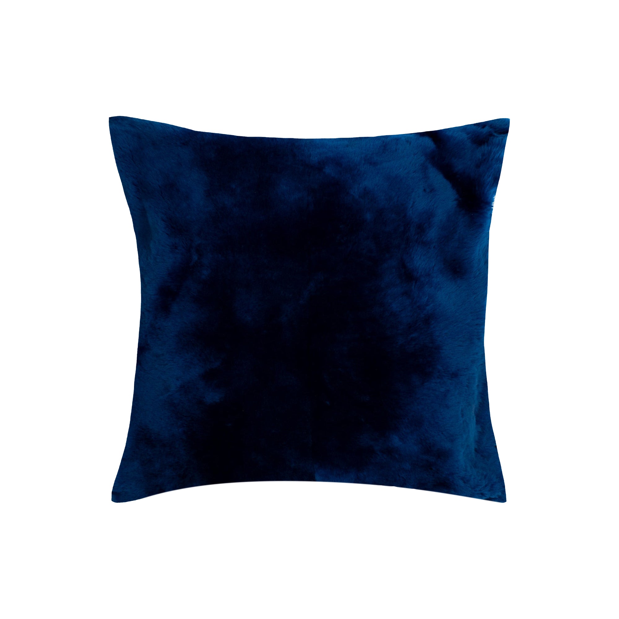 Coussin texture pelucheuse - Bleu Marine