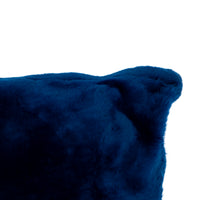 Coussin texture pelucheuse - Bleu Marine