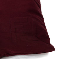 Coussin velours surpiqûres géométriques - Bourgogne