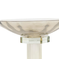 Coupe décorative en cristal sur pied - Bronze