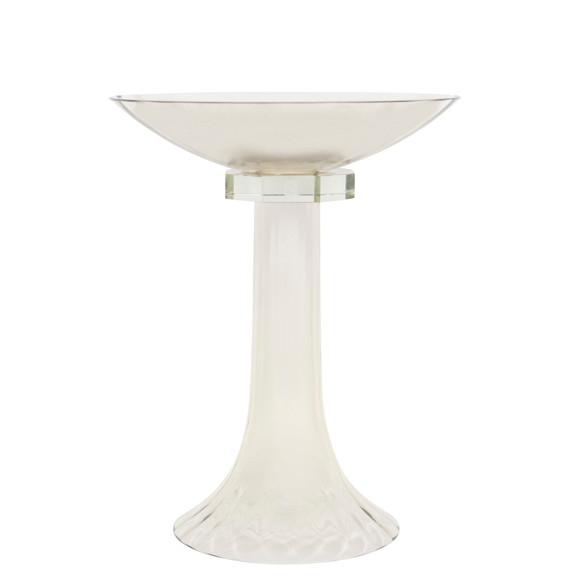 Coupe décorative en cristal sur pied - Bronze