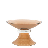 Coupe décorative en cristal à trois pièces - Ambre