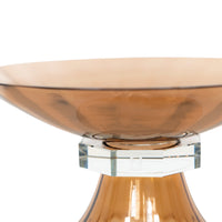 Coupe décorative en cristal à trois pièces - Ambre