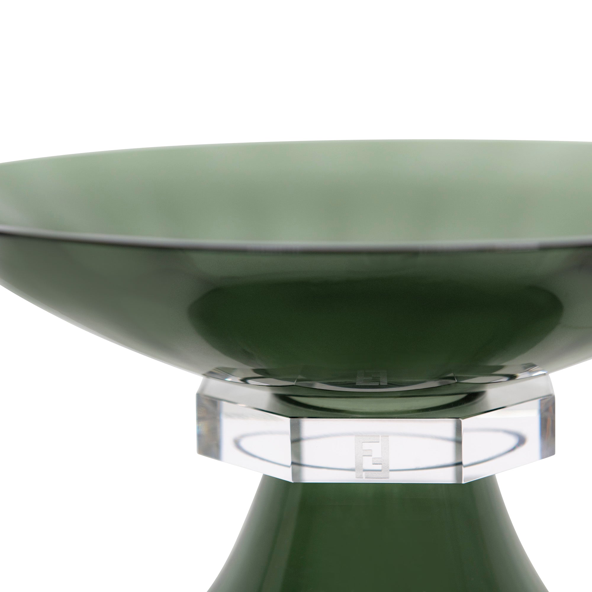 Coupe décorative en cristal à finition brillante - Vert