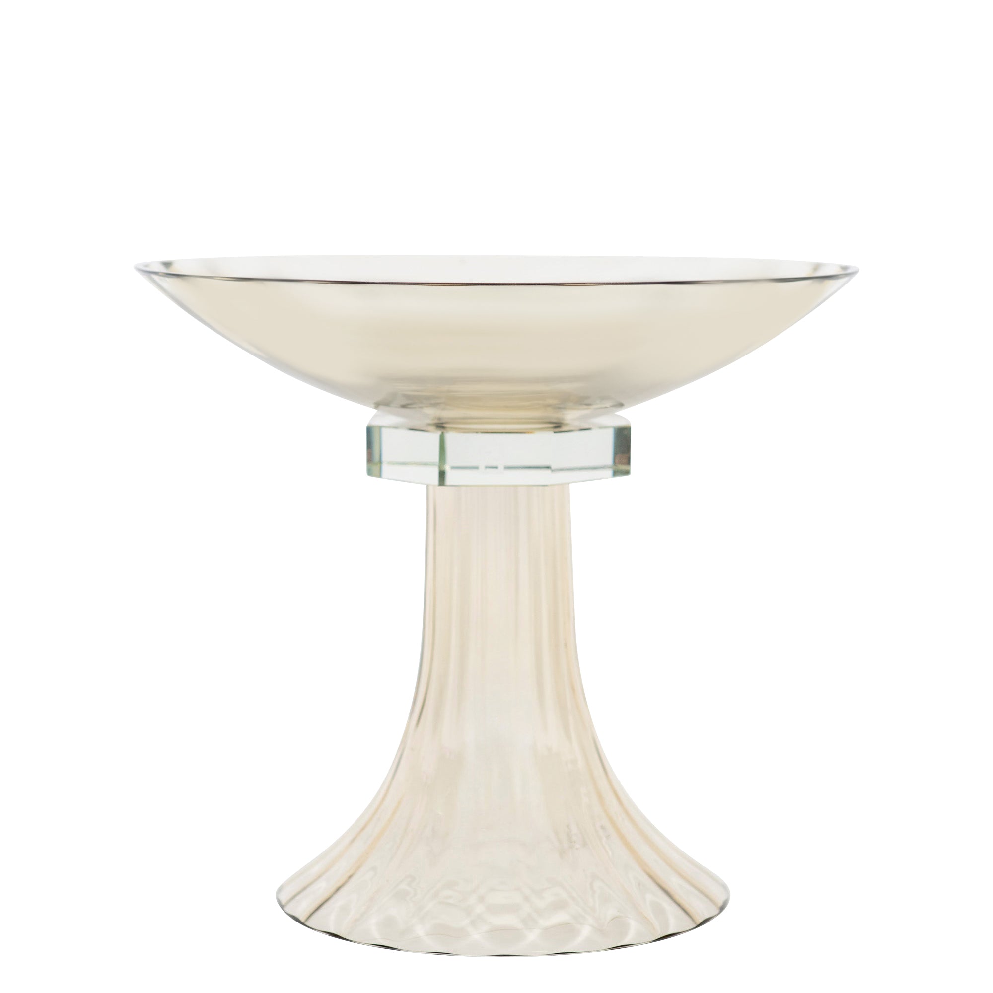 Coupe en cristal sur pied à motifs - Bronze